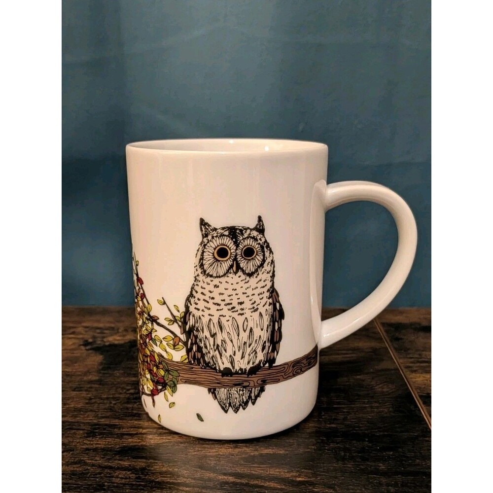 West Elm Owl Coffee Mug Mama Owl and Owlets Tea Cup 12oz